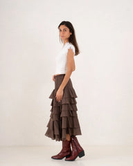 Women full length ruffle skirt - Venti