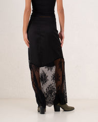 Women silk and lace skirt