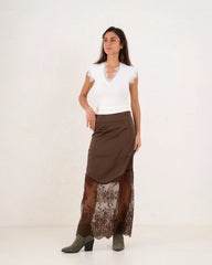 Women silk and lace skirt - Venti