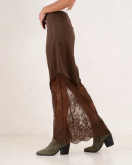 Women silk and lace skirt - Venti