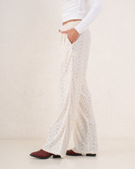 Women sparkles textured pants