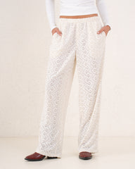 Women sparkles textured pants