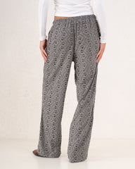 Women sparkles textured pants