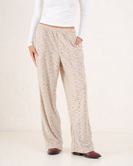 Women sparkles textured pants