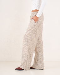 Women sparkles textured pants
