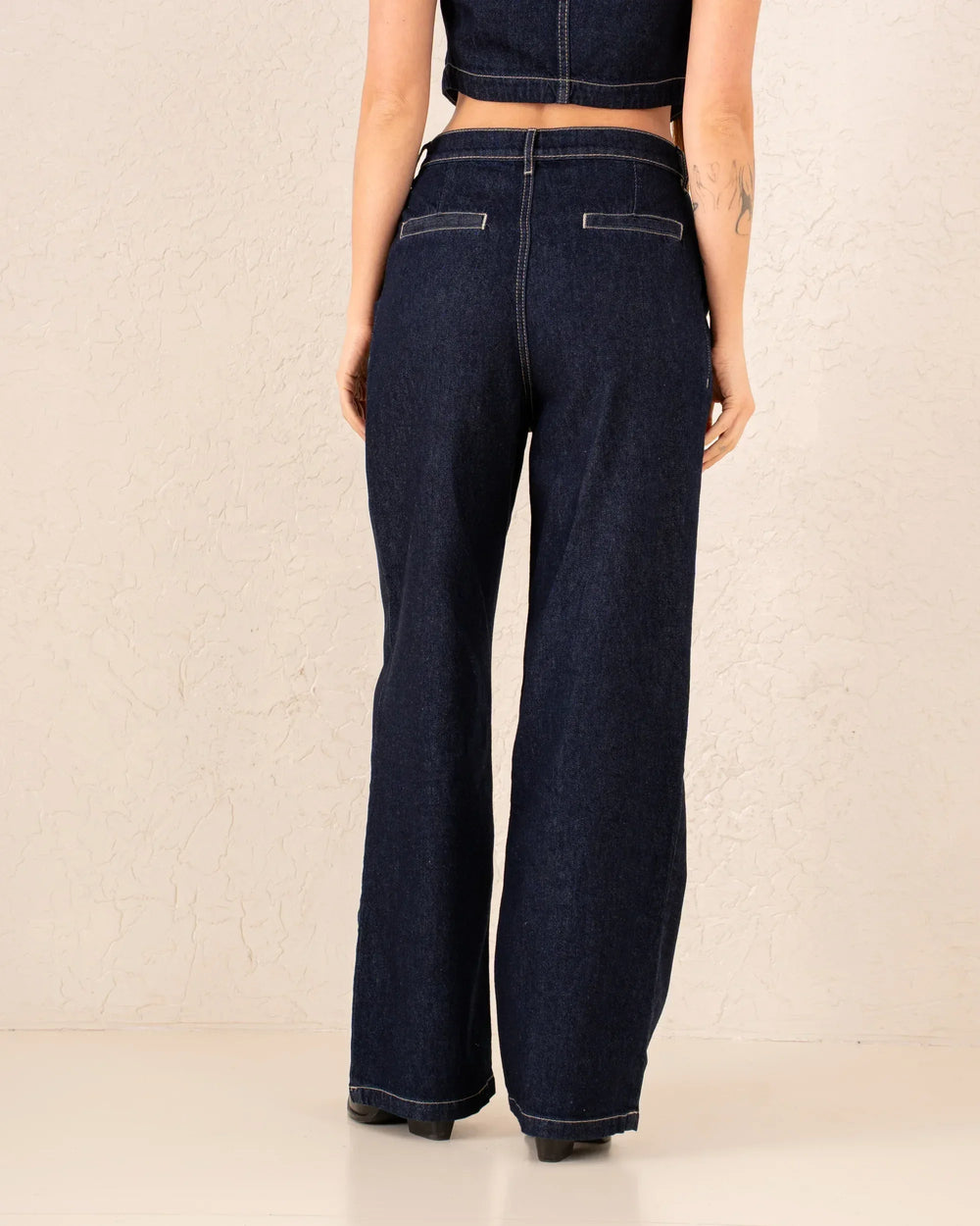 Women wide leg denim pants - Venti