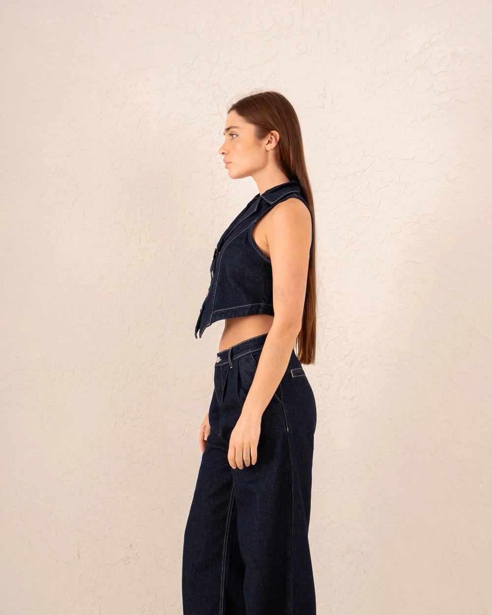 Women denim statement vest - Venti