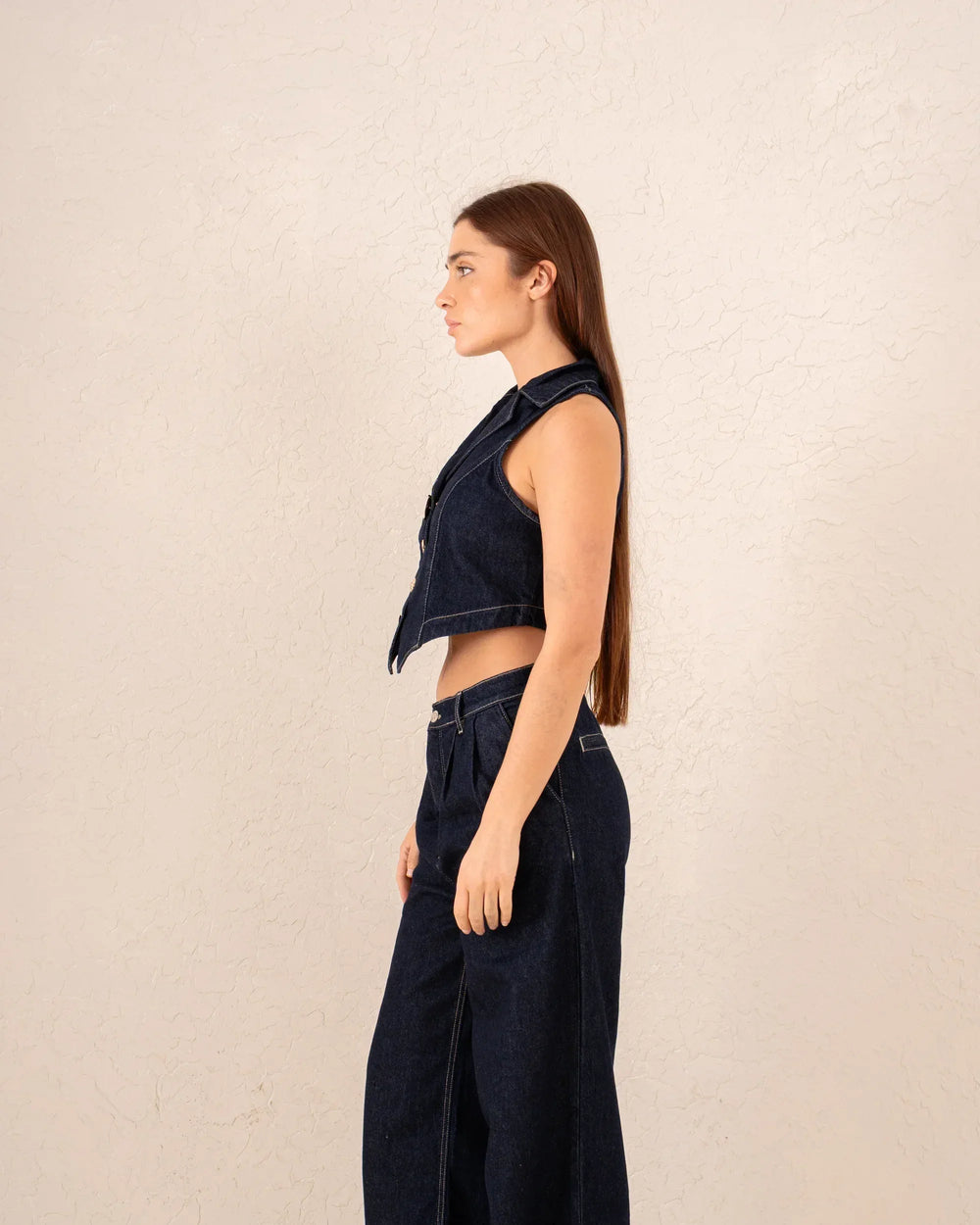 Women denim statement vest - Venti