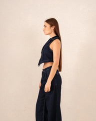 Women denim statement vest - Venti