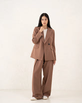 Buttoned Side Tailored Wide-Leg Pants - Venti