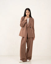 Buttoned Side Tailored Wide-Leg Pants - Venti