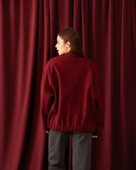 Oversized Soft Wool-Like Bomber Jacket - Venti