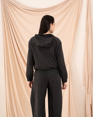 Women Striped Balloon Jacket