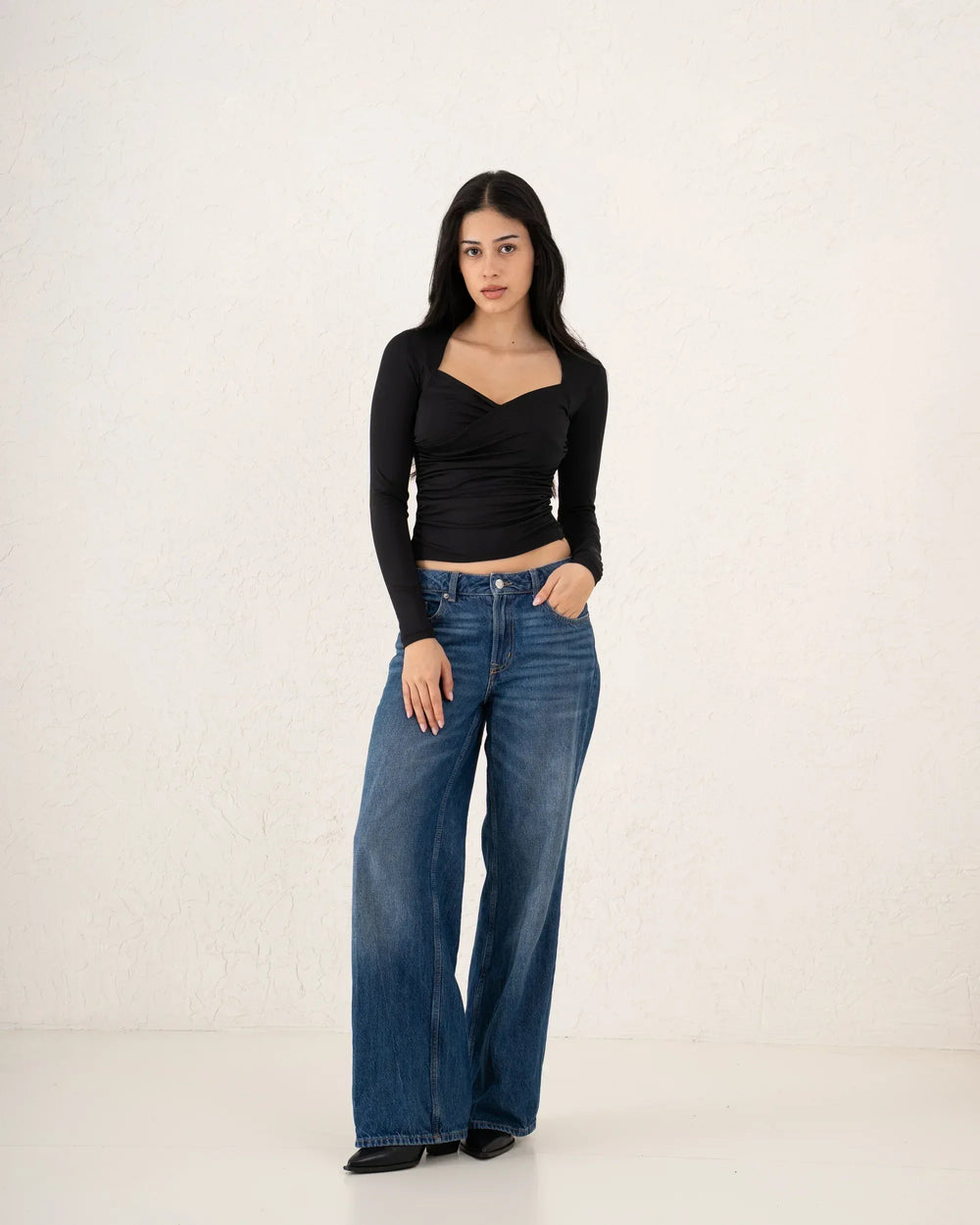 Draped Polyamide Fitted Essential Top - Venti