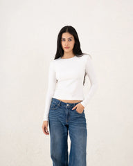 Crew Neck Fitted Essential Top - Venti