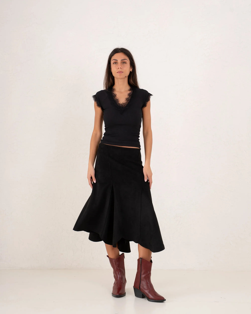 Women ribbed top with lace - Venti