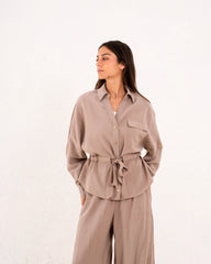 Women drawstring waist blouse - Venti