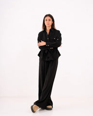 Women drawstring waist blouse - Venti