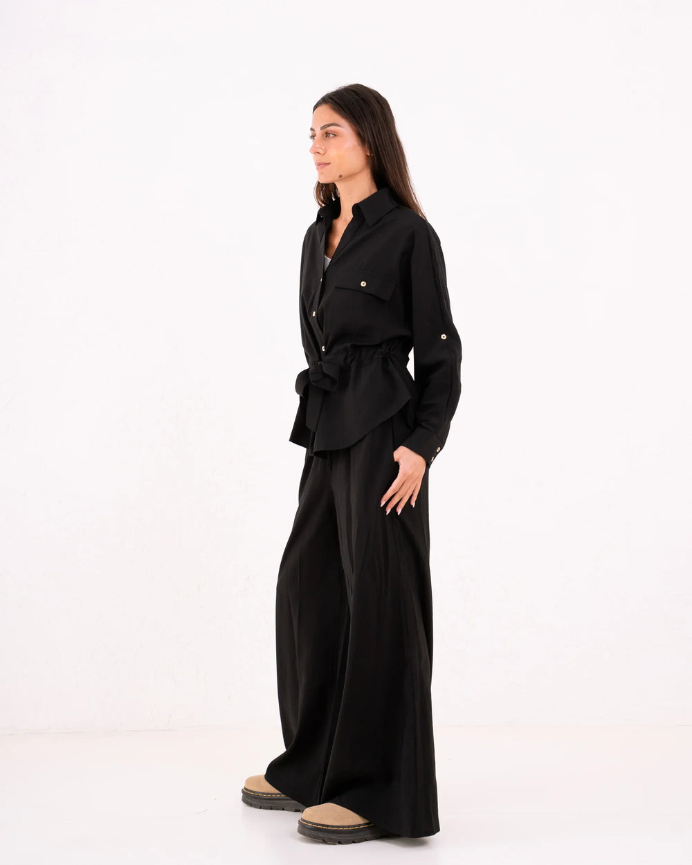 Women drawstring waist blouse - Venti