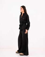 Women drawstring waist blouse - Venti