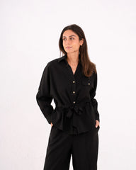 Women drawstring waist blouse - Venti