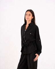 Women drawstring waist blouse - Venti