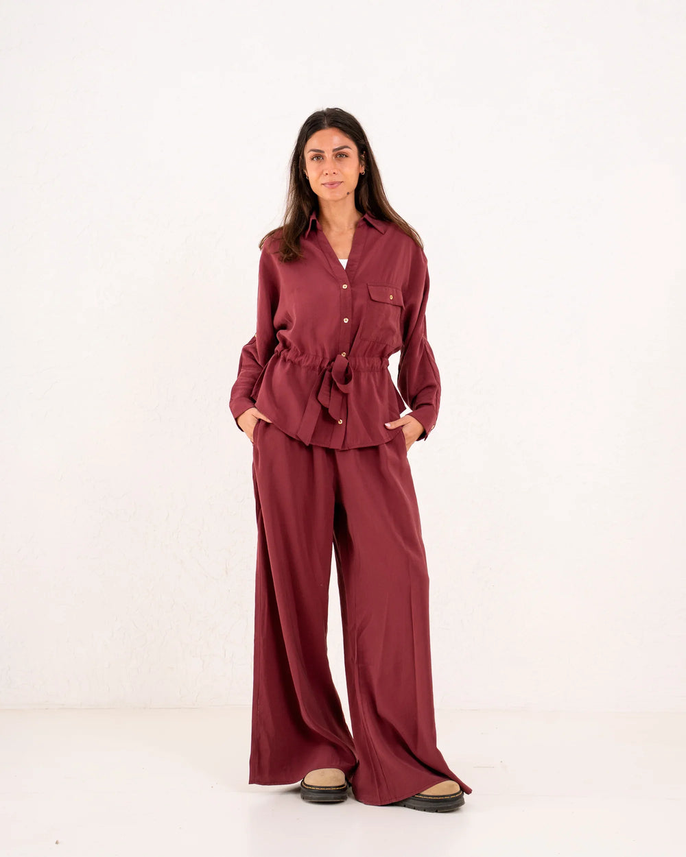 Women drawstring waist blouse - Venti