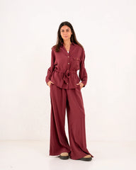 Women drawstring waist blouse - Venti