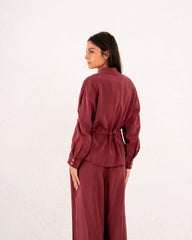 Women drawstring waist blouse - Venti