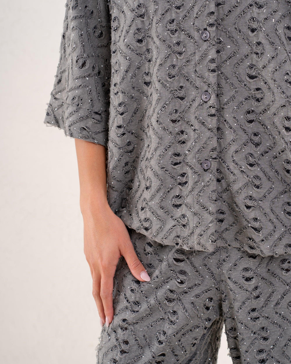 Women sparkles textured shirt - Venti