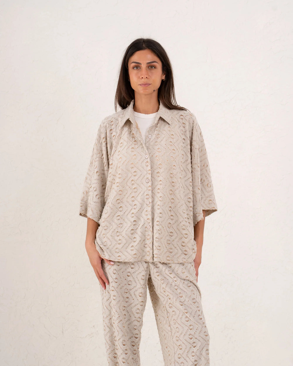 Women sparkles textured shirt - Venti