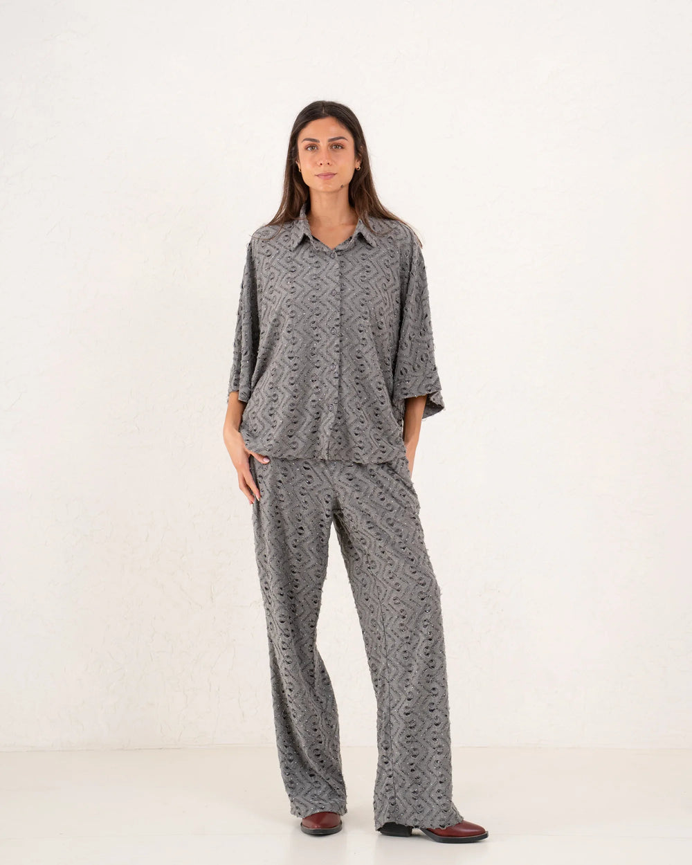 Women sparkles textured shirt - Venti