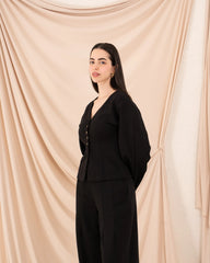 Women Fitted Buttoned Top - Venti