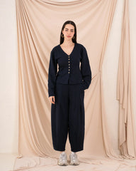 Women Fitted Buttoned Top - Venti