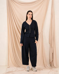 Women Fitted Buttoned Top - Venti