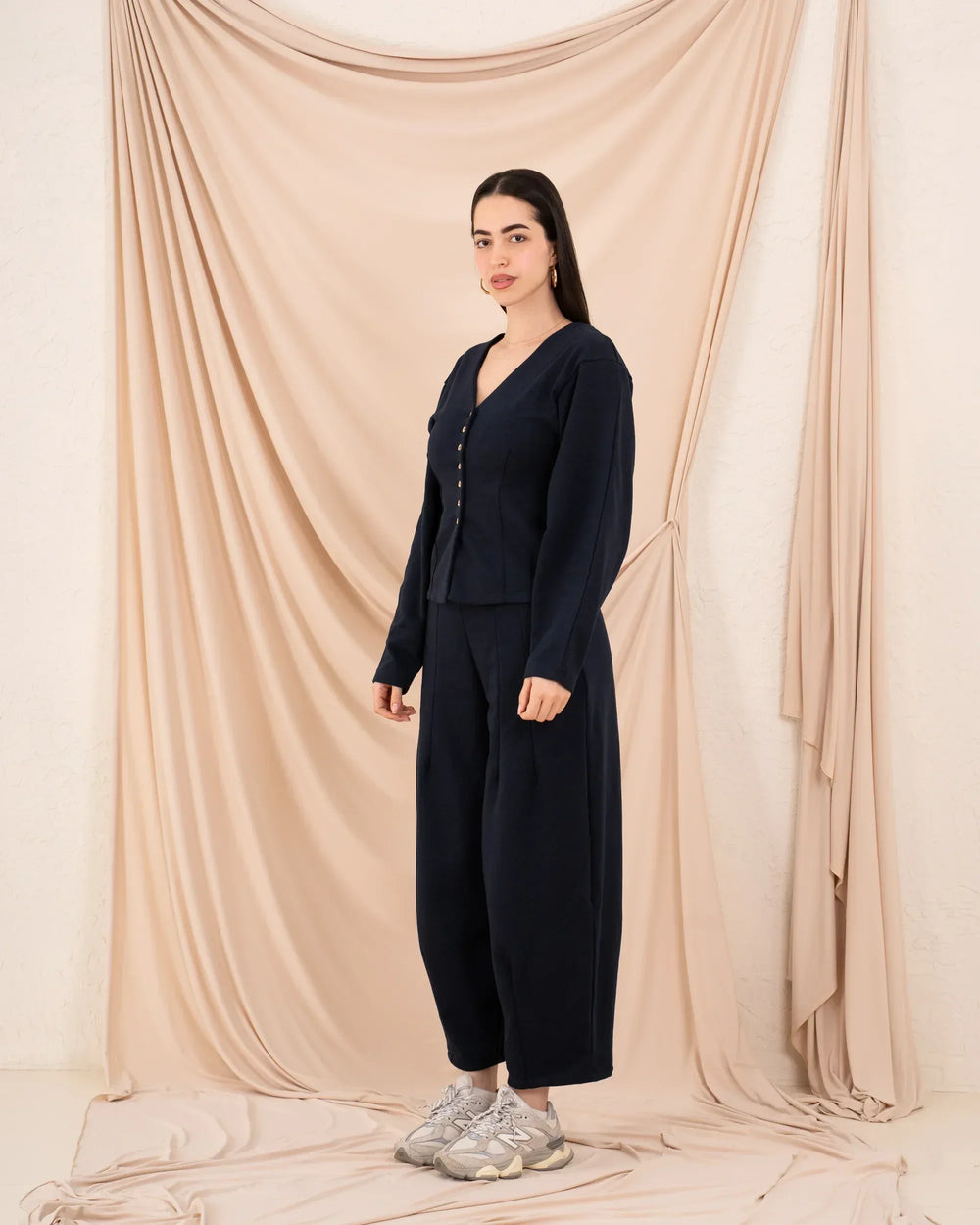 Women Fitted Buttoned Top - Venti