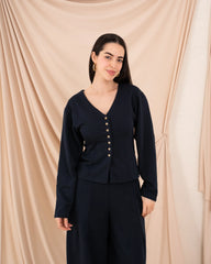Women Fitted Buttoned Top - Venti