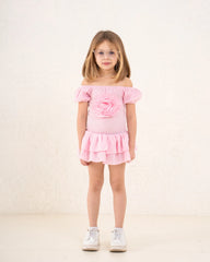 Girl pop out flower ruffle dress - Venti