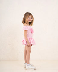 Girl pop out flower ruffle dress - Venti