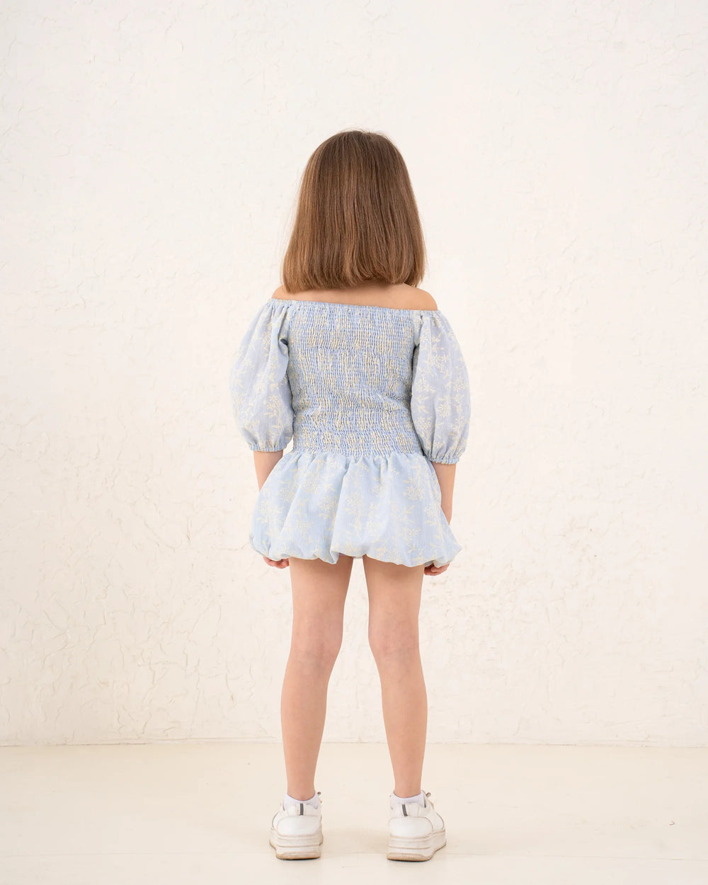 Girl embroidered smocked dress - Venti