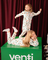 X-Mas Trees Printed Fleece Onesie - Venti