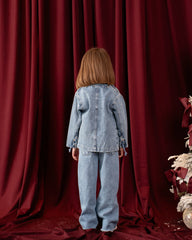 Girls Statement Eyelet-Detail Denim Jacket - Venti