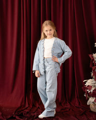 Girls Statement Eyelet-Detail Denim Jacket - Venti