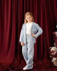 Girls Statement Eyelet-Detail Denim Jacket - Venti