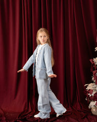 Girls Statement Eyelet-Detail Denim Jacket - Venti