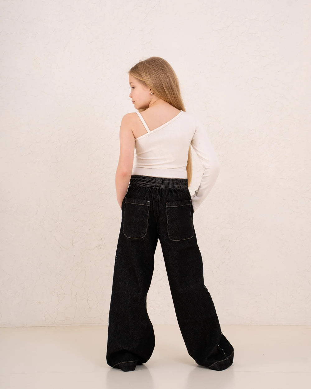 Girl studded denim pants - Venti