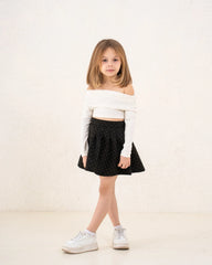 Girl ribbed ruched top - Venti