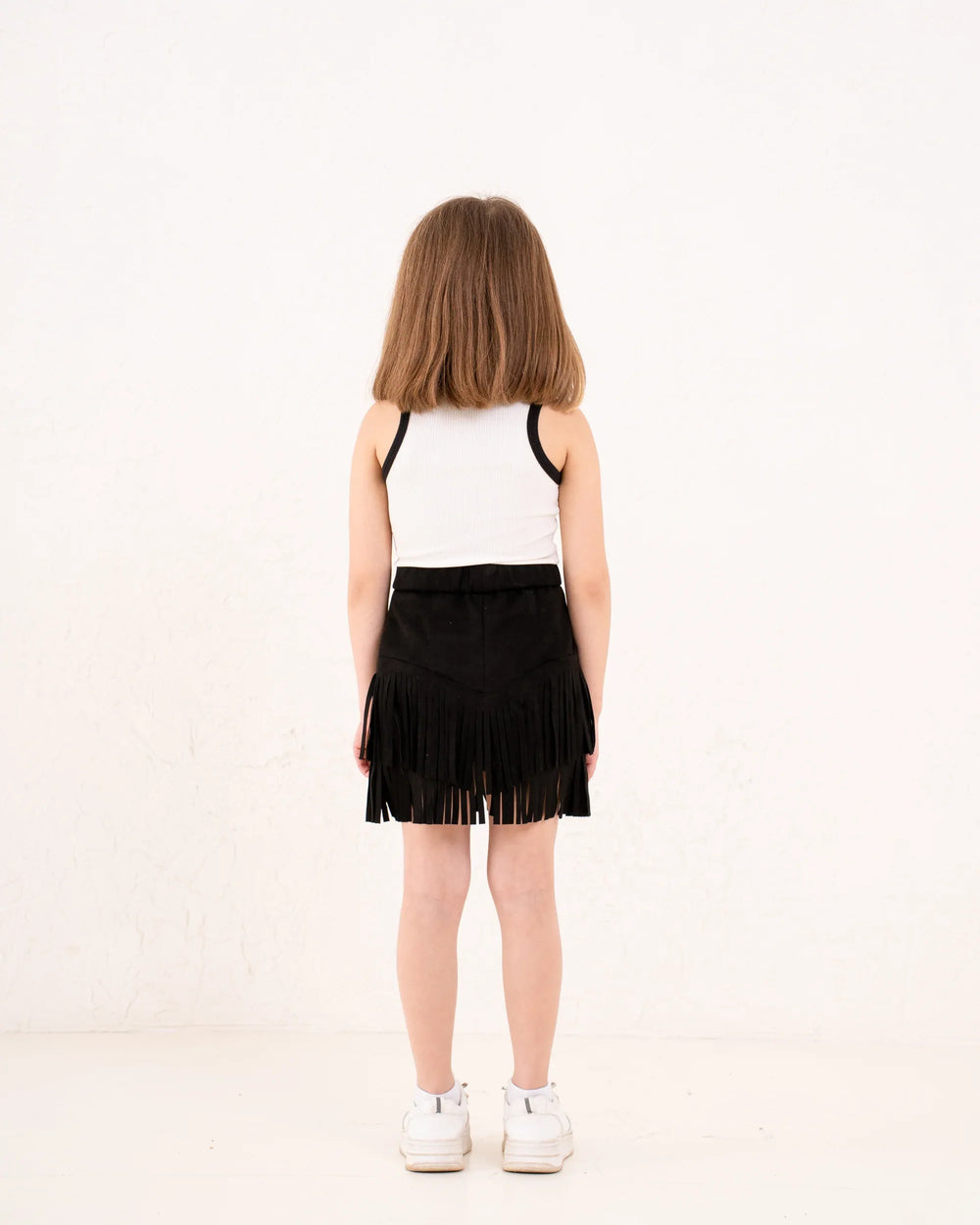 Girl fringed suede Skirt - Venti