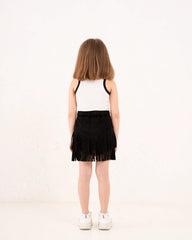Girl fringed suede Skirt - Venti