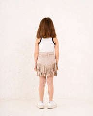 Girl fringed suede Skirt - Venti